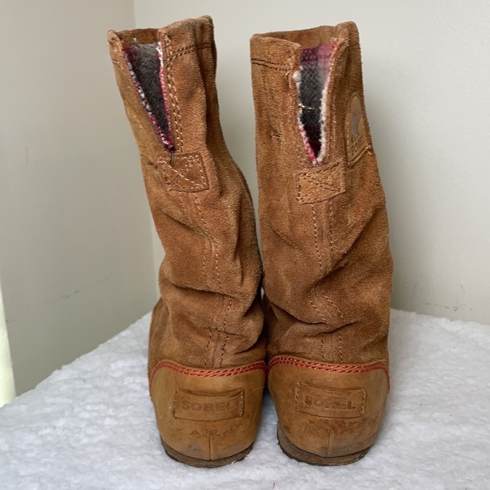 SOREL Leather Moccasin Boots Woman’s Size 6 - Picture 4 of 11